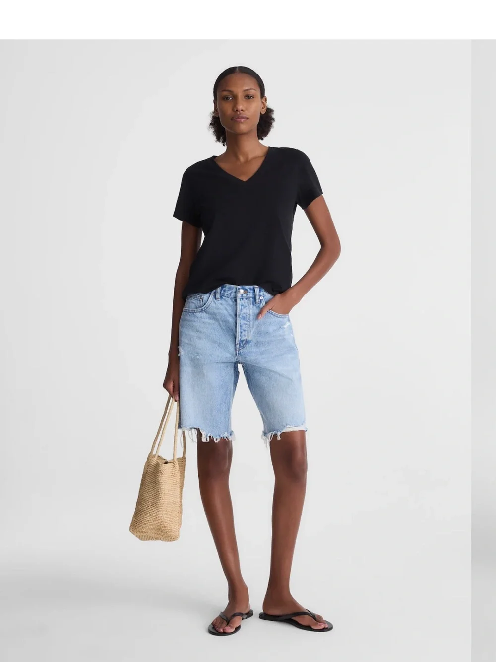 Madewell Women’s Long Denim Shorts NWT